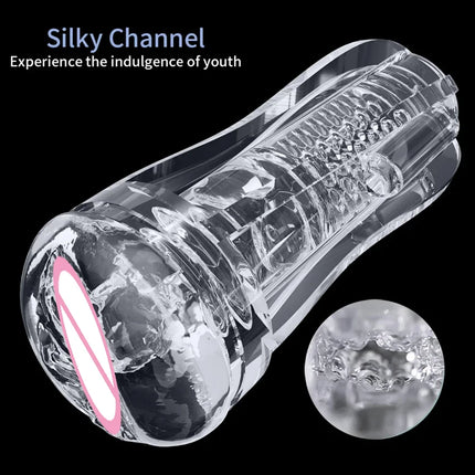 Male Masturbator Cup Soft Pussy Sex Toys Transparent Vagina Adult Endurance Exercise Sex Products Vacuum Pocket Cup for Men 18+
