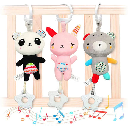 Baby Rattles with Teethers Soft Plush Stroller Car Seat Crib Baby Hanging Toys Development Infant Toy for Newborn Bebe Gifts