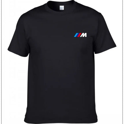 BMW Official Summer Short-sleeved T-shirt Car Classic Simple Logo Men's Women's Clothing Printing Pure Cotton Fashion High-end