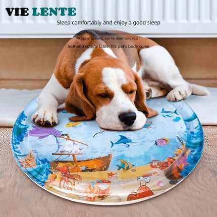 Water Sensory Play Mat Thickened Inflatable Pet Water Bed Cushion Puppy Cats Pet Kennel Top Quality Cool Cold Mat Pet Supplies