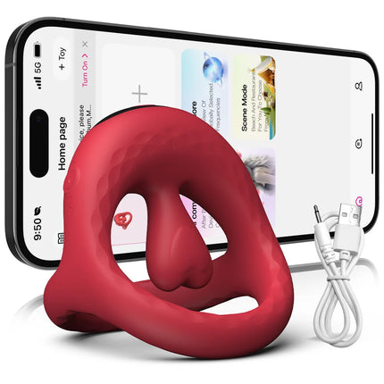 Vibrating Cock Ring Flexible Bulb Sex Toy for Clitoris Testicles Stimulation 9 Vibration Penis Ring Vibrator Sex Toys for Couple