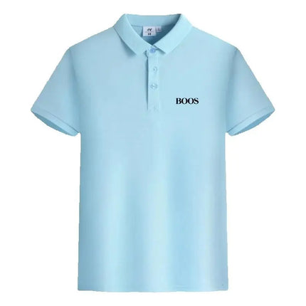 New men's high-quality short-sleeved polo shirt, summer fashion, casual, comfortable, breathable and cool top