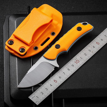 2026 new Outdoor high hardness straight knife integral backbone wilderness survival knife self-defense path-clearing small knife