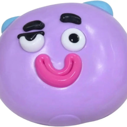 Smushers Squishy Dog Face Balls Green  Smushers Face Swap Squeeze Smush Stress Relief Sensory ball Safe & Fun for All Ages