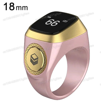 2025 IQibla Smart Zikr Ring Praise Tasbih Tally Electronic Digital Counter for Muslims Prayer Time Vibration Reminder Waterproof