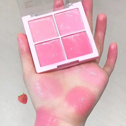 Multi-Purpose Creamy Blush Waterproof Moisturizing Highlighter Mud Cream Cheek Eyes Watery Peach Rouge Contour Tint Cosmetics