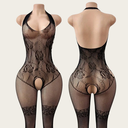 Sexy Costumes Lingerie Sheer Babydoll Underwear Chemises Black Body Stocking Catsuit Erotic Set Nightgown Garters Porn Dress Sex