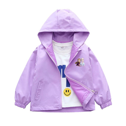 Children's Mickey Hooded Jacket 1-10 Years Autumn Boy's Windbreaker Zipper Hoodie Baby Boys Birthday Present Jacket Cosplay Coat