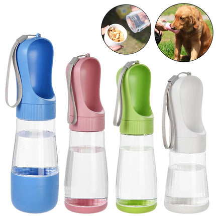 Portable Dog Water Bottle With Food Container Travel 2-in-1 Pet Water Dispenser For Small Large Dogs Cat Labrador Drinking Bowls