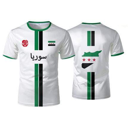 Free Syria Football Jersey Men's Sports T-shirts Syrian Flag Street Oversized New T Shirt Casual Graphic Tees Tops Clothing 2025