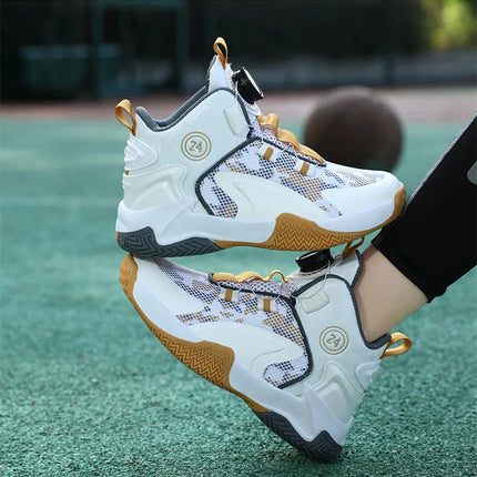 Kids Basketball Shoes Boys Sneakers Non-slip Child Trainer Basket Shoes Outdoor Children Sport Shoes