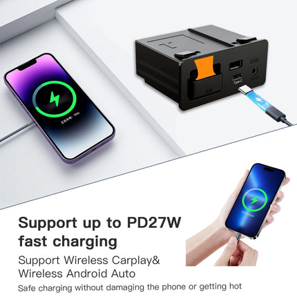 Type-C Wired Wireless CarPlay Android Auto USB Adapter for Mazda 2 3 6 CX3 CX5 CX8 CX9 MX5 Demio Miata TK78669U0C Retrofit  Kit