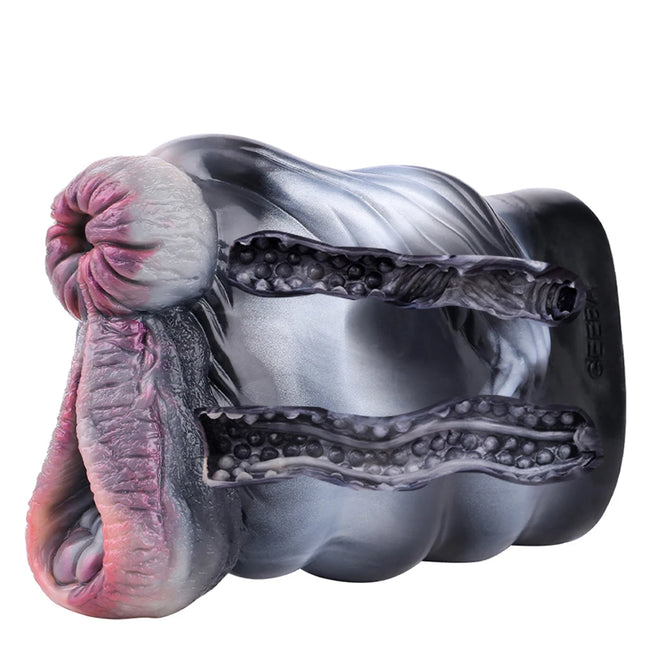 GEEBA Lifelike Zebra Fake Pussy Stroker For Men Fantasy Animal Male Masturbator Dual Hole Ohahole Realistic Vagina Adult Sex Toy