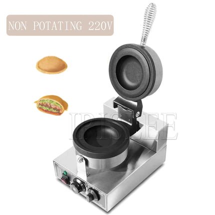 110V 220V Hamburger Cake Maker Commercial Burger Grill Gelato Panini Press Machine Ice Cream Waffle Machine Non Stick