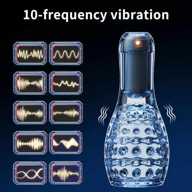 Automatic Vibrating Male Masturbator Penis Massage Vibrator Vagina Pussy Glans Trainer Masturbation Cup Adult Sex Toys for Men