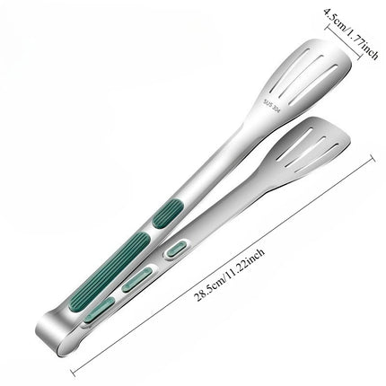 304 Stainless Steel Food Tongs Non-Slip Kitchen Clamp for Meat Salad Bread Barbecue Grill Buffet Cooking Tool Accessory