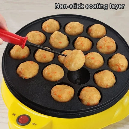 220V EU/AU/UK Chibi Maruko Baking Machine Household Electric Takoyaki Maker Octopus Balls Grill Pan Professional Cooking Tools