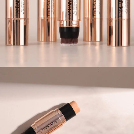 Double-head Face Bronzer Contour Stick Cream Makeup Light Dark Shadow Lasting Concealer Facial Brighten Contouring With Brush