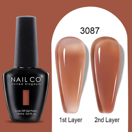 NAILCO Winter Series Color Gel Nail Polish 15ML Semi Permanent Soak Off Gel Varnishes Super Texture Gorgeous Nail Manicure Art