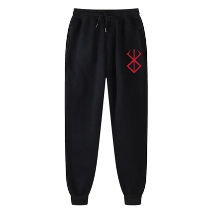 Men's Berserk Animated Printed Sportswear Pants Sports Jogging Pants Casual Polar Lining Pocket Pants