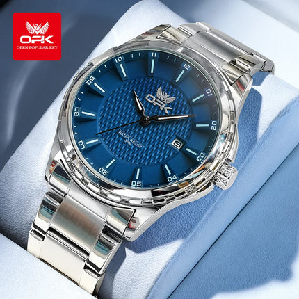 OPK Brand Men's Wristwatch Calendar Display Stainless Steel 6037