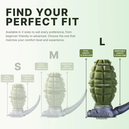 KORYM Hand Grenade-style Anal Plug Sex Adult Toys for Men and Women Pure Silicone Anal Expansion Toys Butt Plug with Protrusions