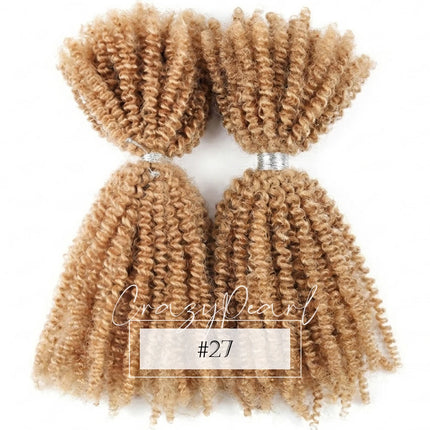 CrazyPearl 4B 4C Afro Kinky Curly Bulk Human Hair for Braiding Locs Twist Mini Micro Knotless Braids Dreadlock Hair Extensions
