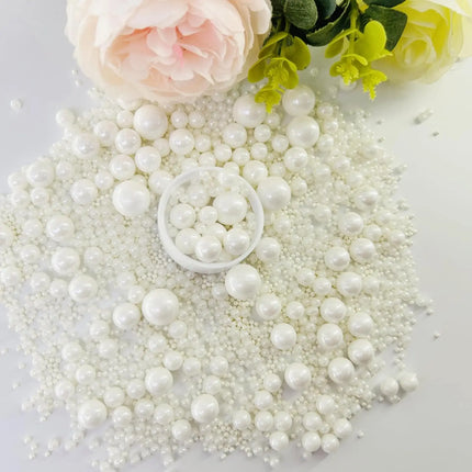 130g/4.58 Oz Pearl Sugar Sprinkles,Mix Size,Ice Cream Cake Toppings and Cookie Decorating,Wedding Party Chirstmas Supply