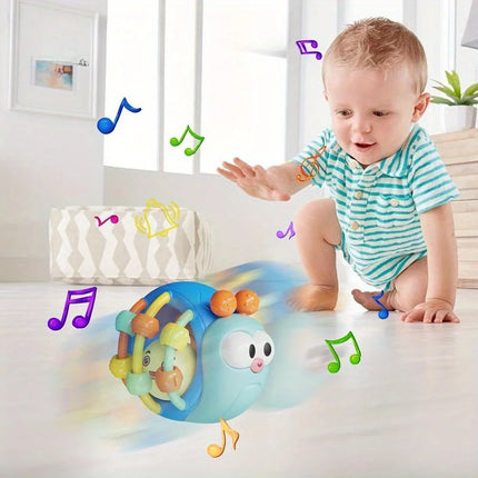 Hand-Held Baby Rattle Puzzle Early Education Snail Rattle Plastic Ball Color Festival Can Send Birthday Christmas Gifts