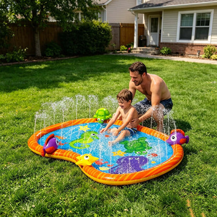 2026 Water Play Mat Equipped With Nozzles Suitable For Boys And Girls To Use As A Inflatable Play Mat For Outdoor Garden Toy