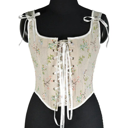 Fashion Lolita Shirt Women Corset Top Camis y2k Body Shaper Woman Clothing Blouses Sexy Waist Trainer Bustiers Ladies Underbust