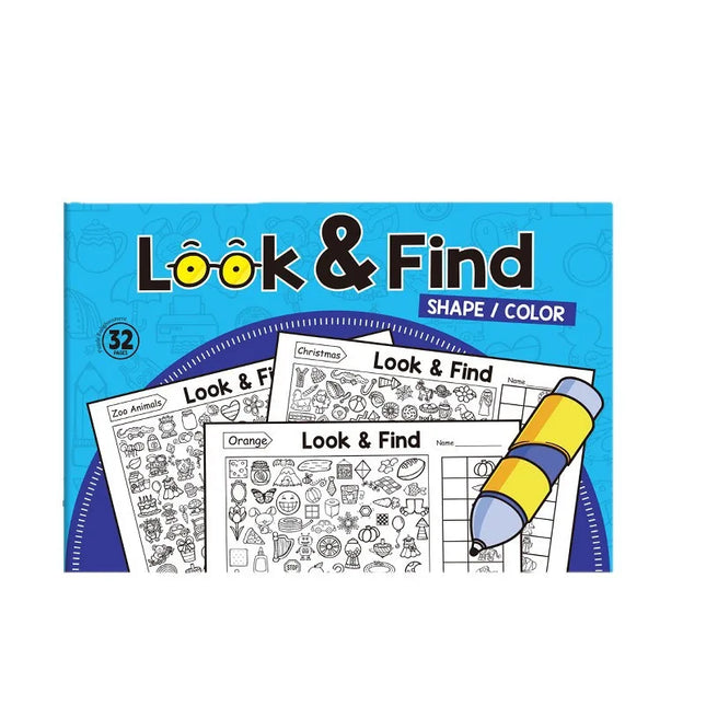 32 Page Children's Coloring Book Educational Puzzle Toy Family Interaction Look Find Paintings Color Montessori Doodle Book Toys