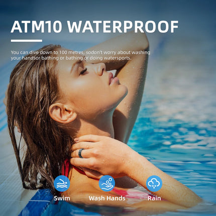 R08 Smart Ring with Charging Control Function Men Women Health Sleep Heart Rate Monitoring IP68 5ATM Waterproof Multi-sport Mode