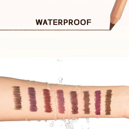 Nude Brown Lipliner Pen Wooden Matte Lip Liner Waterproof Lipstick Pencil Easy To Wear Non-stick Cup Lip Contouring Pen Cosmetic