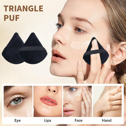 Powder Puff Face Triangle Makeup Sponge for Loose Powder Setting Powder Velour Foundation Blender Sponge Beauty Makeup Tool