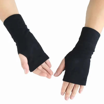 Women Short Fingerless Gloves Cosplay Mitten Unisex Oversleeve Arm Warmer Men's Fashion Warm Cuff Anime Gloves Cosplay Accessory