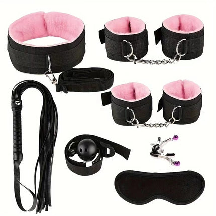 7 Piece Handcuffs Sex Toys For Women BDSM Sexual Couples Kit Erotic Accessories Handcuffs For Anal Plug Sex Game Adult Sexshop