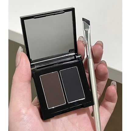 2 Color Eyeliner Powder Palette Matte Eyebrow Portable Longlasting Quick Dry Smooth Black Brown Eye Shadow Makeup Cosmetics 7g