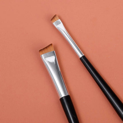 Professional Eyebrow Brush Eyeliner Angled Flat Head Blade Eye Liner Brow Contour Makeup Brushes Double-head Make Up Tools 15pcs