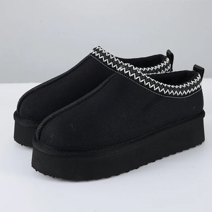 Smile Winter Fuzzy Women Shoes Classic Brand Suede Women Slippers Outdoor Fuzzy Antiskid Shoes Women Indoor Fluffy House Shoes