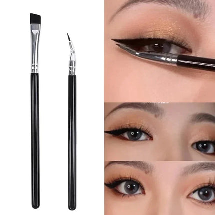 Bent Liner Makeup Brushes Angled Eyeliner Brush Eyeshadow Eye Brow Brushes Tool Fine Eyeliner Brushes Eye Contour Makeup Tool