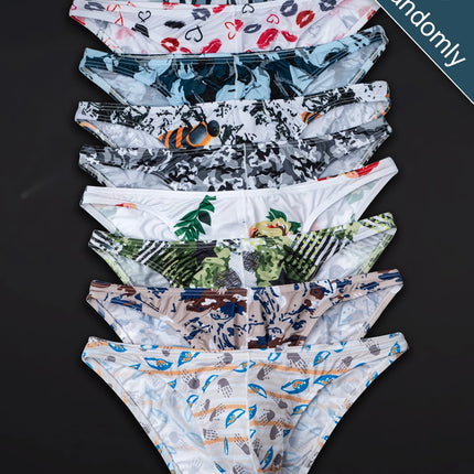 [Men's Briefs] 4-Pack of Men's New Style Underwear, Random Selection of Briefs, Breathable and Comfortable, Cool and Soft, Fashionable and Trendy, Close-Fitting and Smooth, Men's Everyday Wear Briefs