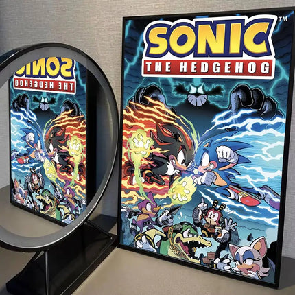 Sonic Game Poster Print A5-A2 - Wall Art Decor Room Office Gift / Poster Sonic A5-A2 - Déco Murale Bureau Cadeau