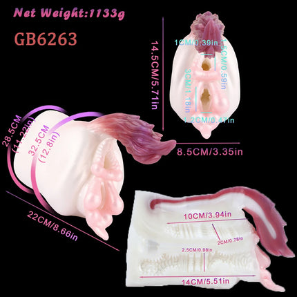 GEEBA Dual Channel Soft Silicone Male Masturbator Realistic Vagina Pocket Pussy Men's Stroker Adult18+ Onahole Sex Toys For Men