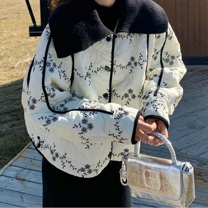 Women's Winter Clothing with Fashionable and Casual Temperament, High-end Warm and Age Reducing Cotton Clothing