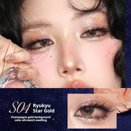 Colorkey Shimmer Pearl Glitter Monochrome Eyeshadow Brighten Crystal Highlight Waterproof Long-Lasting Face Makeup For Dinner