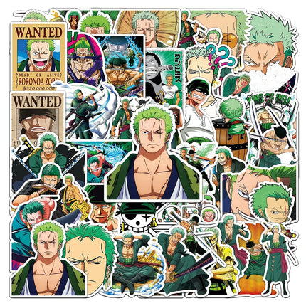 50/100pcs Japan One Piece Anime Stickers Cartoon Decals DIY Skateboard Car Laptop Motorcycle Waterproof Cool Sticker Classic Toy