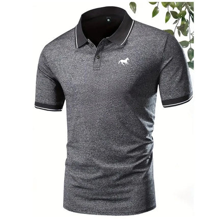 Fashion Men's Short Sleeved Summer Polo Shirt with 3D Digital Printing for Casual Outdoor Wear Cross-border Europe and America