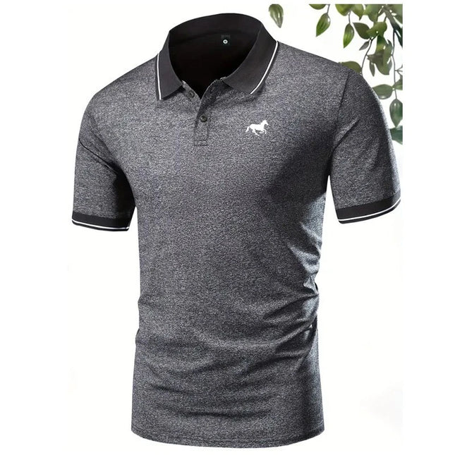 Fashion Men's Short Sleeved Summer Polo Shirt with 3D Digital Printing for Casual Outdoor Wear Cross-border Europe and America