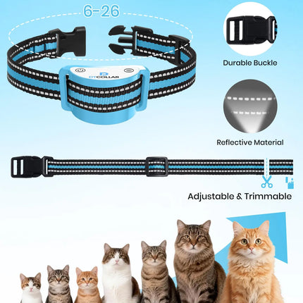 2026 NEW Cat Training Collar for Stop Meowing,3300FT Cat Shock Collar with Remote, Ultra-Small Anti-Meow Shock Collar for Cats